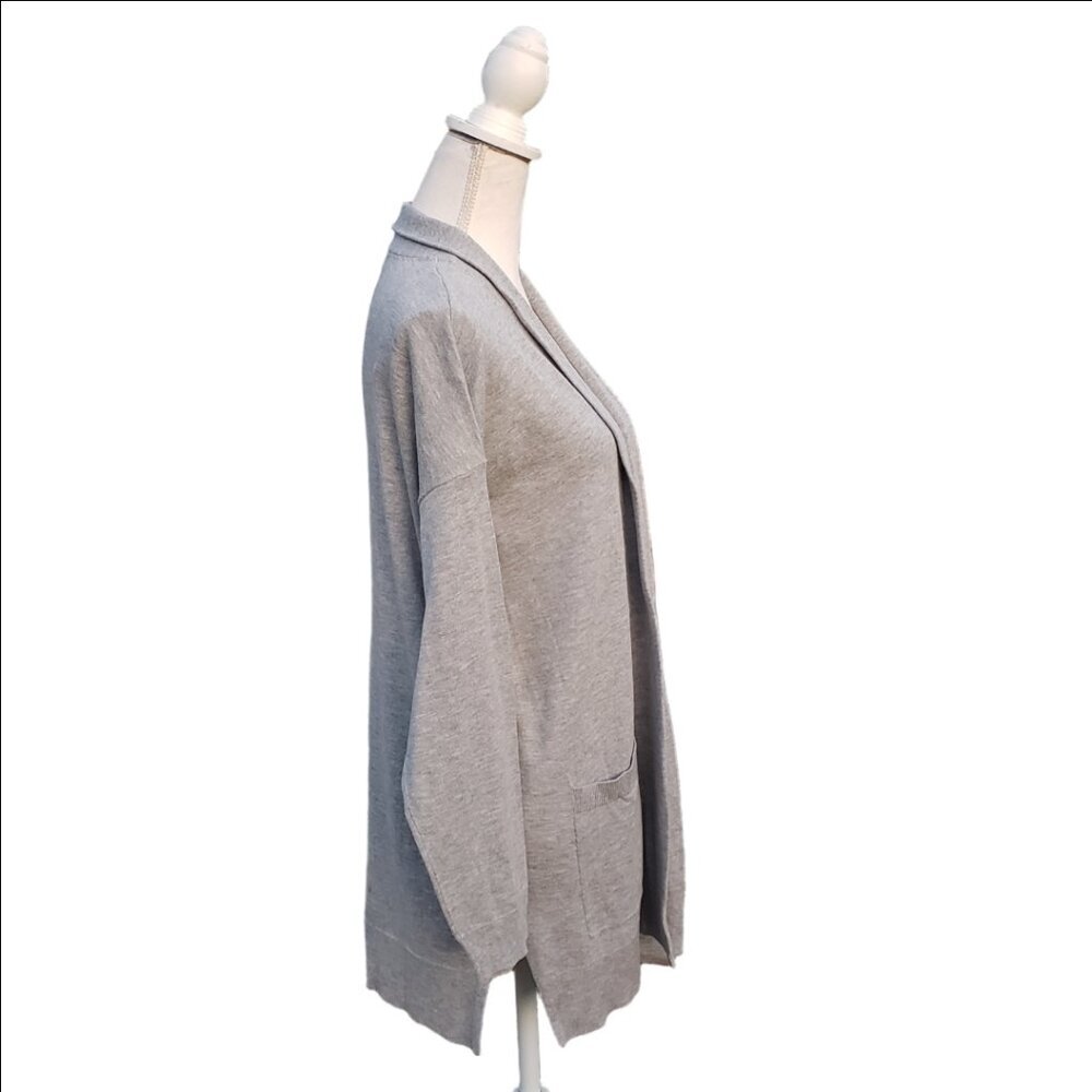 Chaps Gray Open Front Cardigan Size L NWT - Picture 3 of 9